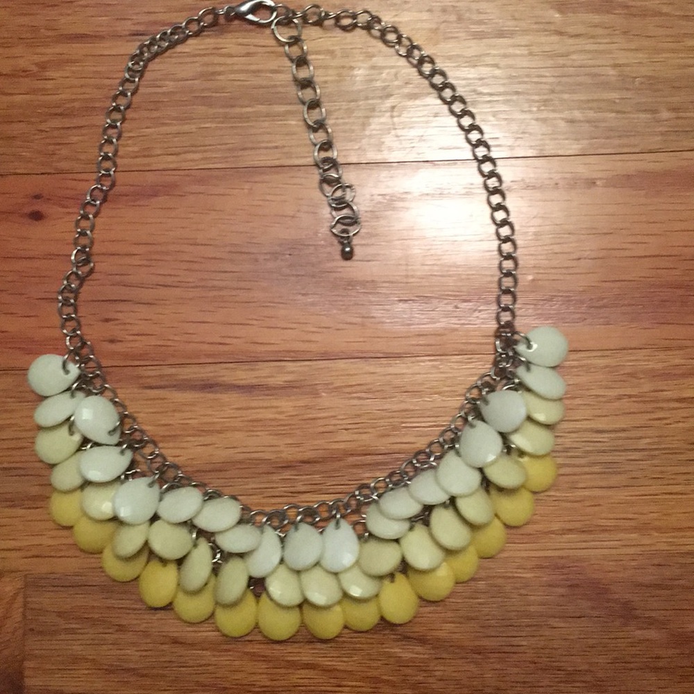 Yellow costume jewelry necklace